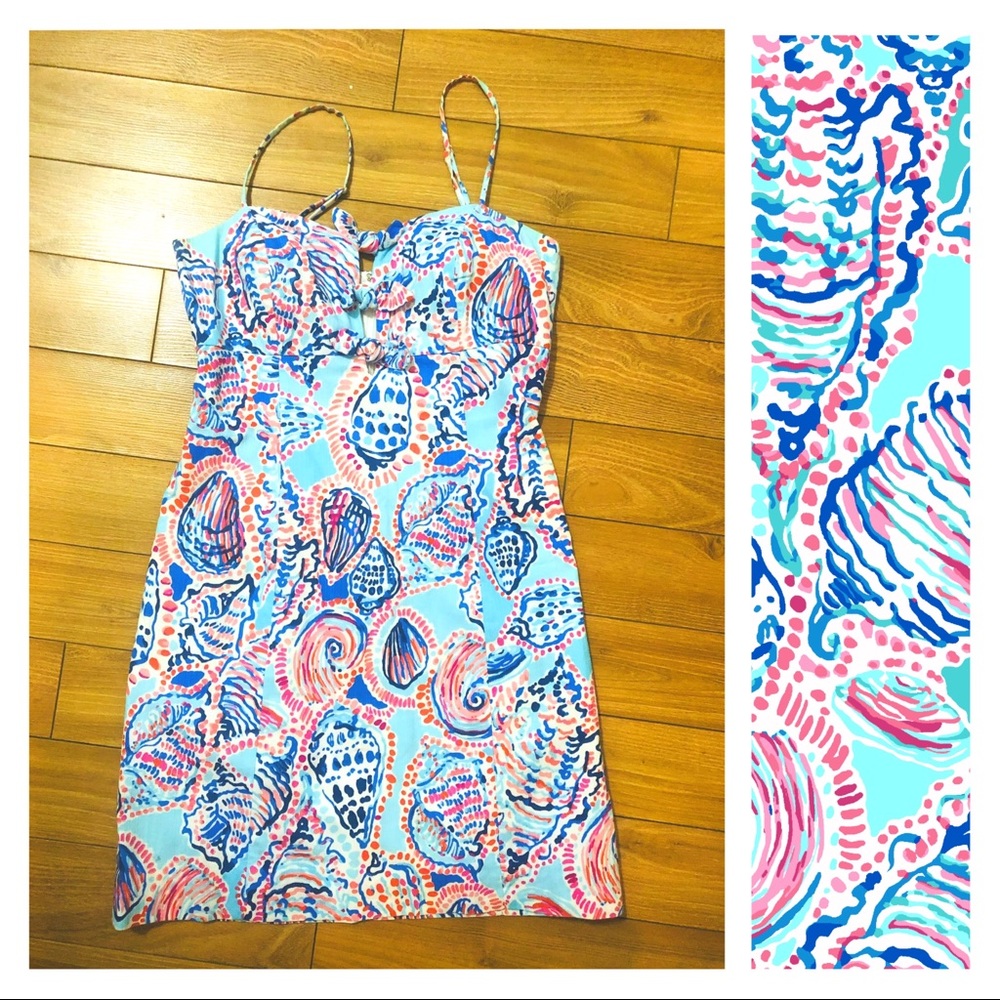 Size 2 EEUC Shell Me About It dress with bow front